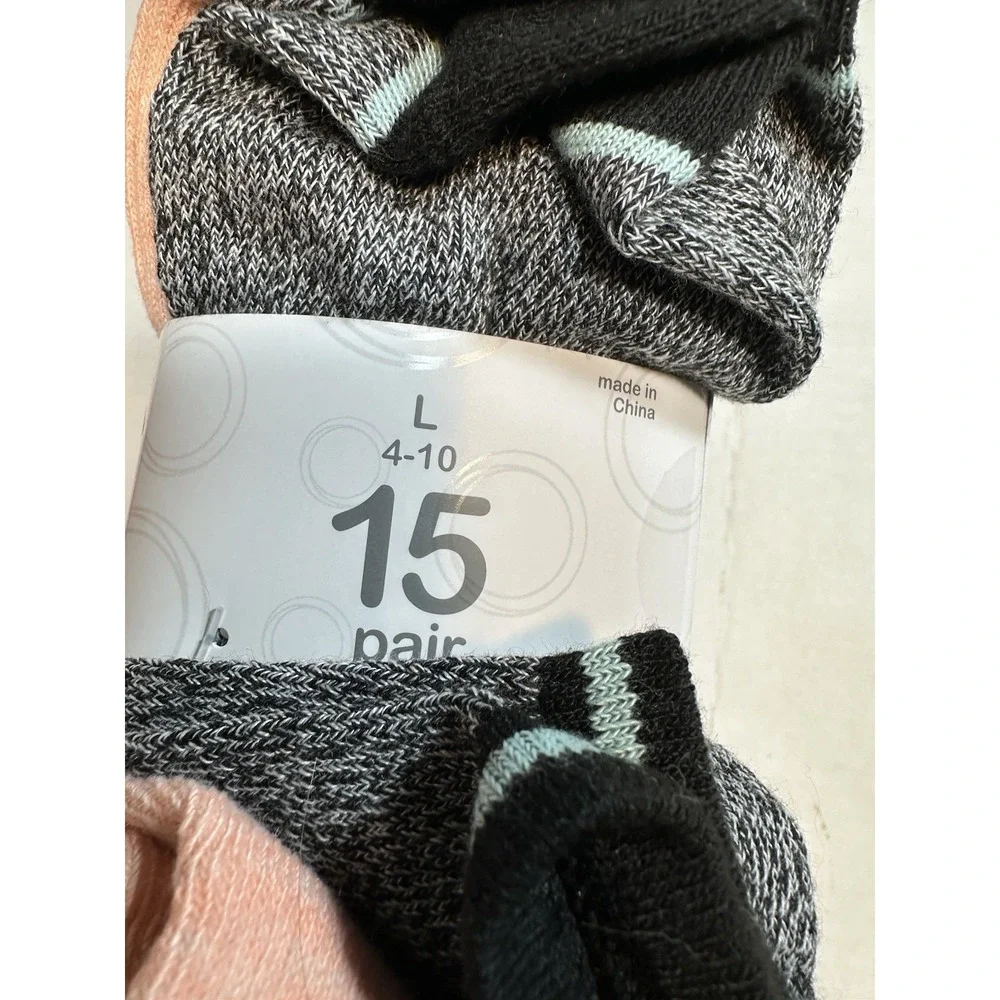 wonder nations girls‎ 15 pack no show ankle socks size large 4-10